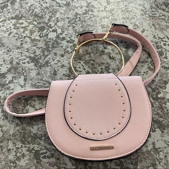 Rampage Pink Studded Mini Crossbody - Picture 2 of 7